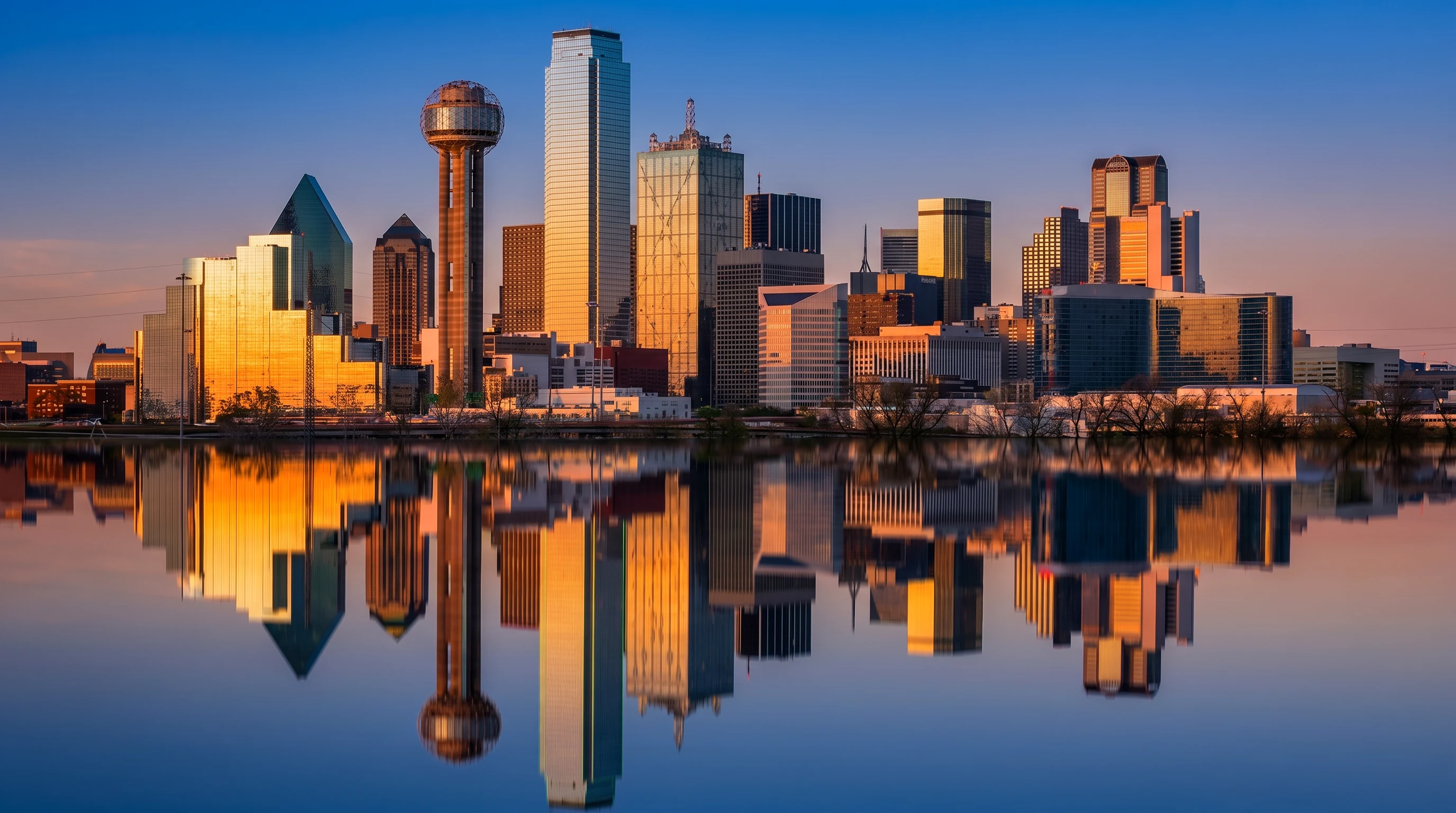 Dallas skyline near Colter's Bar-B-Q